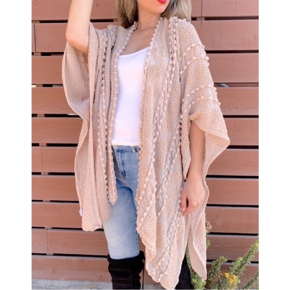 3D texture soft kimono cardigan - Picture 3 of 4